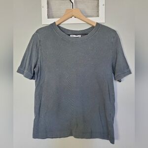 Zara Classic Basic Tee Heather Grey Large